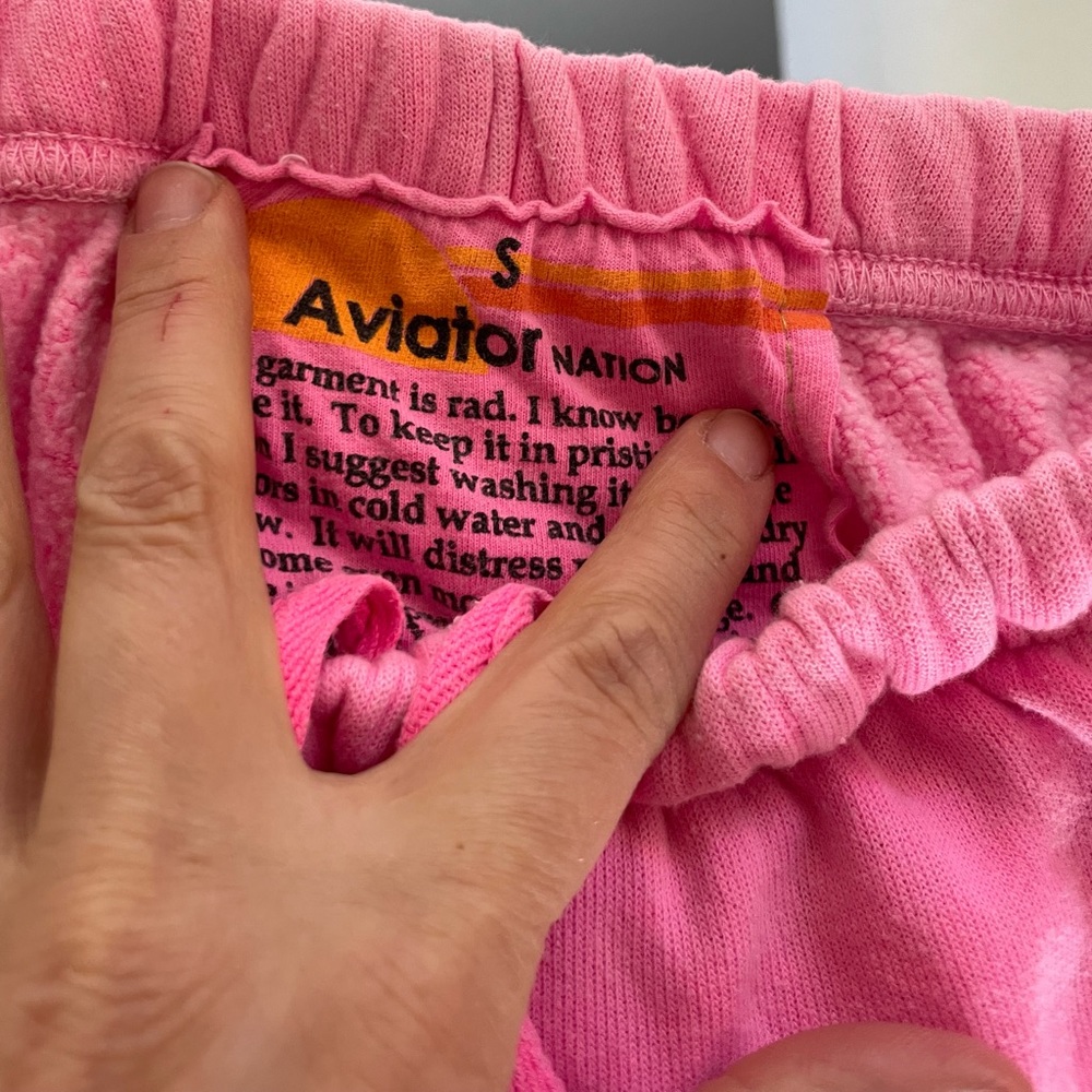 Aviator nation hot pink sweats in size small